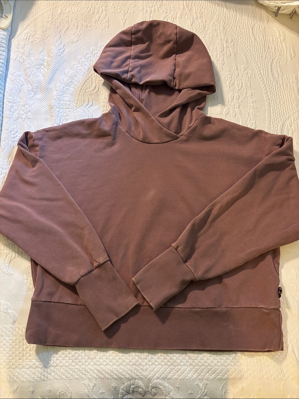 Women's Mauve Hooded Pullover Sweatshirt